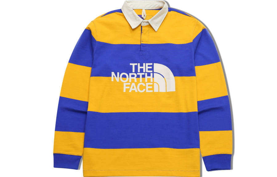 THE NORTH FACE Winter Olympics Limited Collection Polo Shirt Men's Yellow Blue