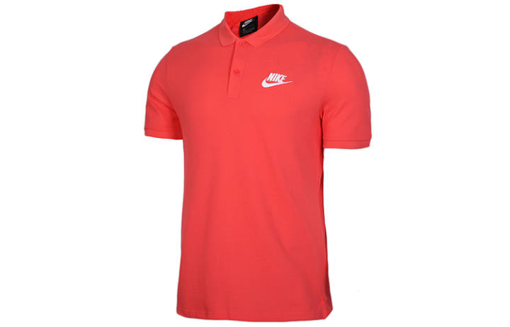 Nike Nike Polo Shirts Men's Red Polo Collar Moderate Straight Fit