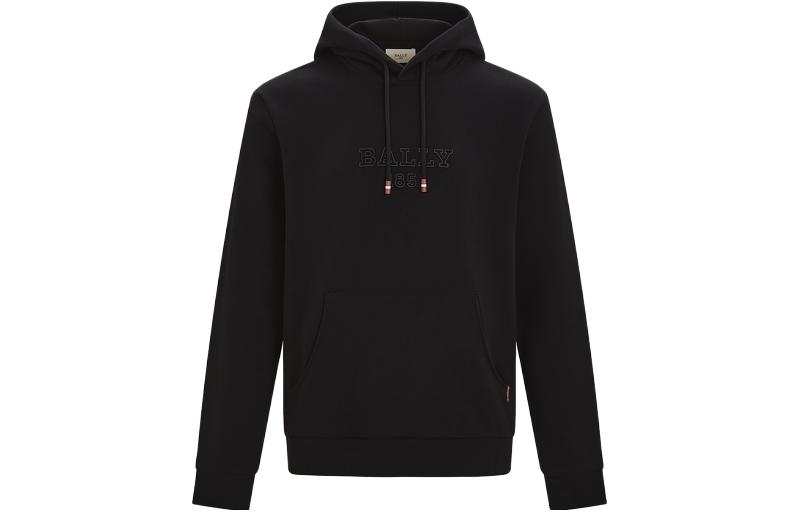 BALLY BALLY Sweatshirts Men's Black Hooded Moderate Regular