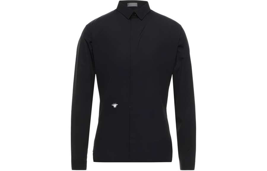 DIOR DIOR Shirts Men's Black Lapel Moderate Other
