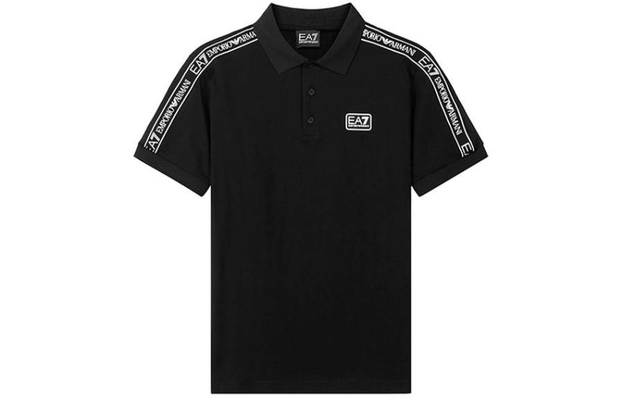 EMPORIO ARMANI EA7 SS22 Polo Shirt Men's Black