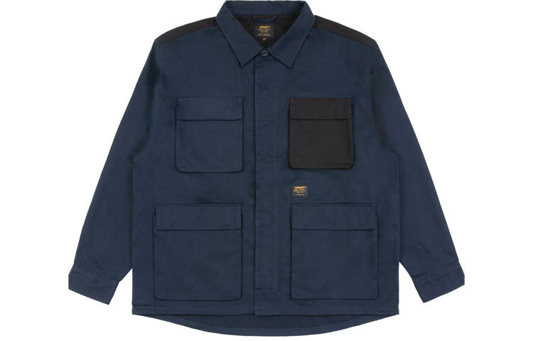 Carhartt WIP Shirts Men's Blue Square Collar Moderate Shirt