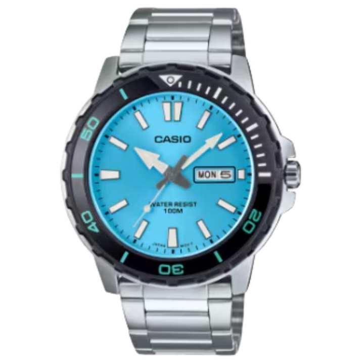 CASIO CASIO Quartz Movement Stainless Steel Strap Watch Unisex Blue Dial