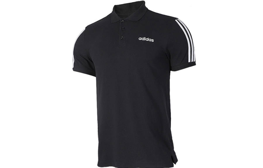 Adidas Adidas 3 Stripes Polo Shirt Men's Black