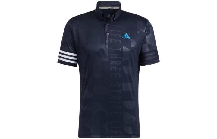 Adidas Adidas Polo Shirts Men's Blue Polo Collar Moderate Straight Fit