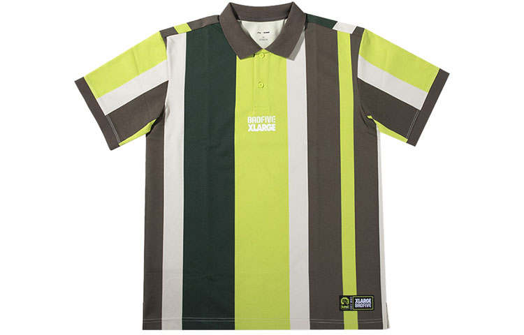 Li-Ning Li Ning X XLARGE Polo Shirts Men's Green Polo Collar Moderate