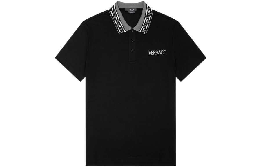 VERSACE VERSACE La Greca Accent Polo Shirt
