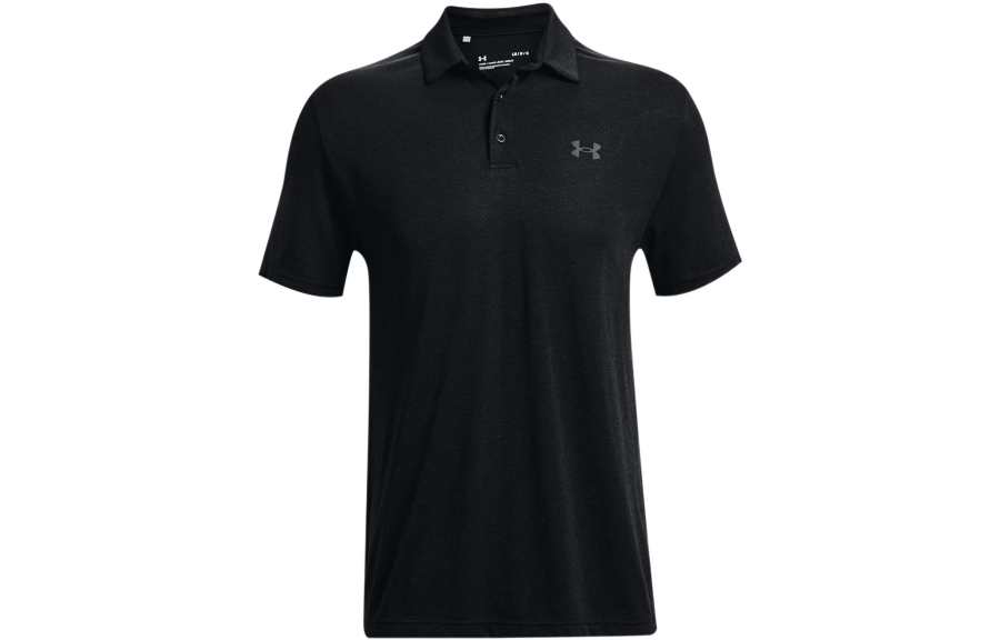 Under Armour Vanish Polo Shirts Men's Black Polo Collar Moderate Straight Fit