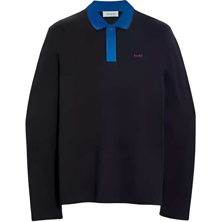 COACH Polo Shirts Men's Black Crew Neck Moderate Other