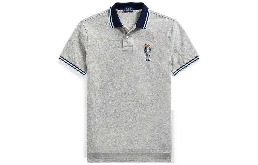 Polo Ralph Lauren Polo Bear Polo Shirt Custom Slim Fit Men's Gray