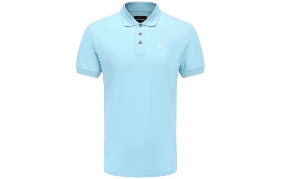 EMPORIO ARMANI SS22 Polo Shirt Men's Sky Blue