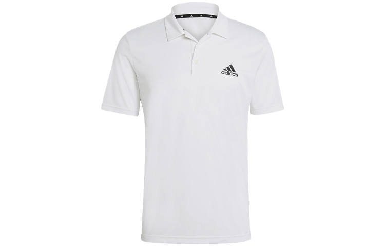Adidas Adidas Polo Shirts Men's White Polo Collar Moderate Straight Fit