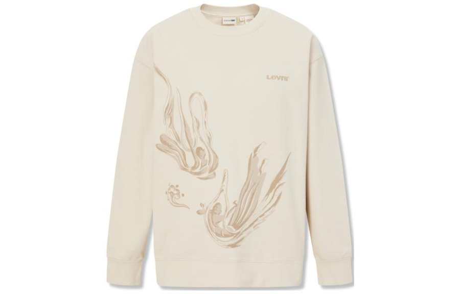 Levis Levis Sweatshirts Men's White Crew Neck Moderate Other