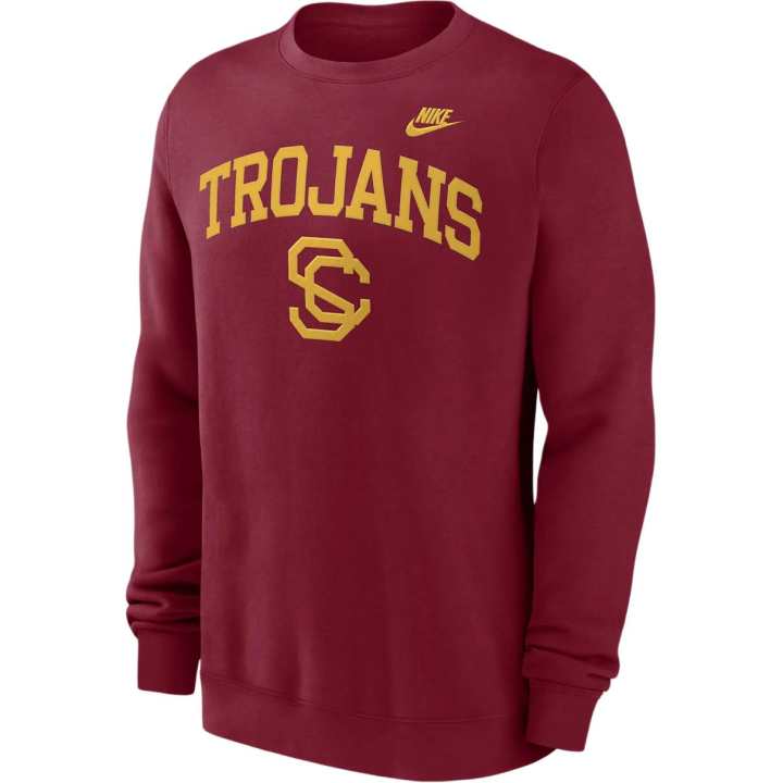Nike Nike Usc Trojans Legacy Classic Arch Over Logo Men's Nike College Pullover Crew