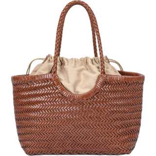 PAYOT Cow Leather Tote Bag, Shoulder Bag Women's Brown/Dark Coffee