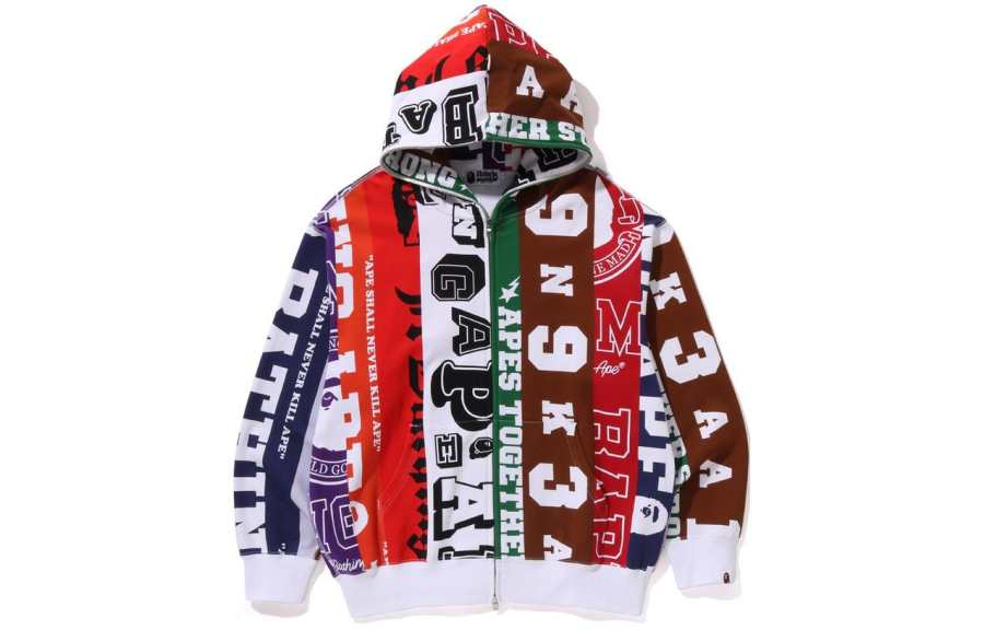 A BATHING APE Bape Fans Scarf Full Zip Hoodie