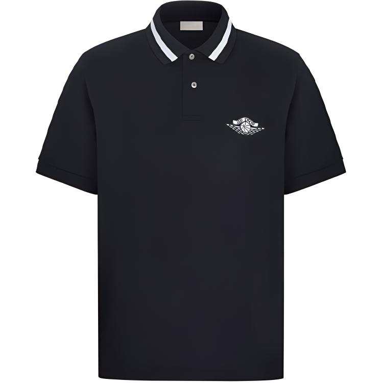 DIOR x Air Jordan Polo Shirt Unisex Black