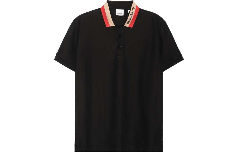 Burberry Logo Detail Cotton Piqué Polo Shirt