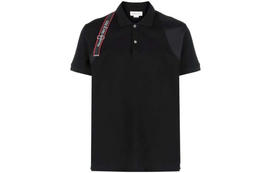 Alexander McQueen 【Previous Season】Harness cotton polo shirt