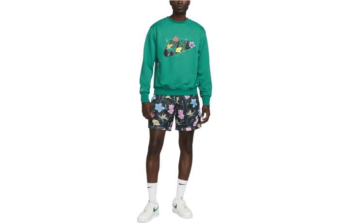 Nike Nike Sweatshirts Men's Green Crew Neck Moderate Regular