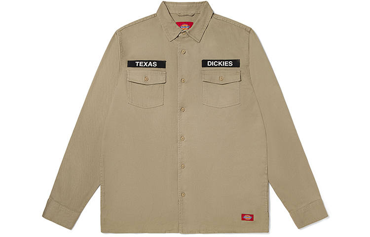 Dickies Shirts Unisex Sand Square Collar Moderate Workwear