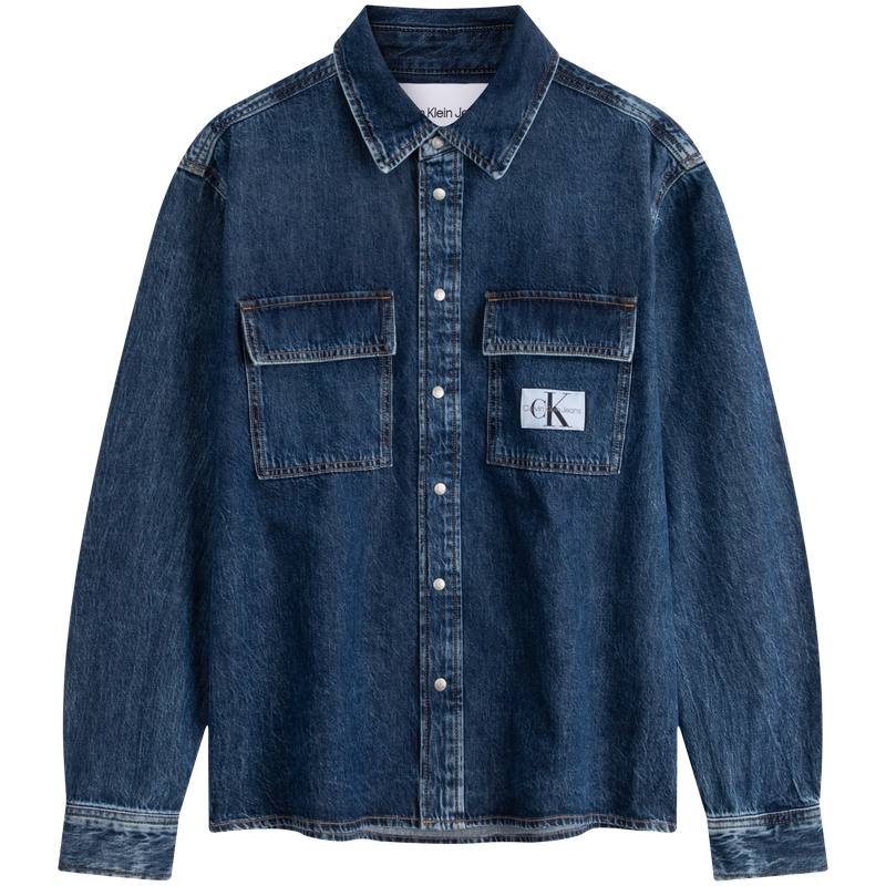 CALVIN KLEIN SS24 Series Shirt Men's Denim Blue
