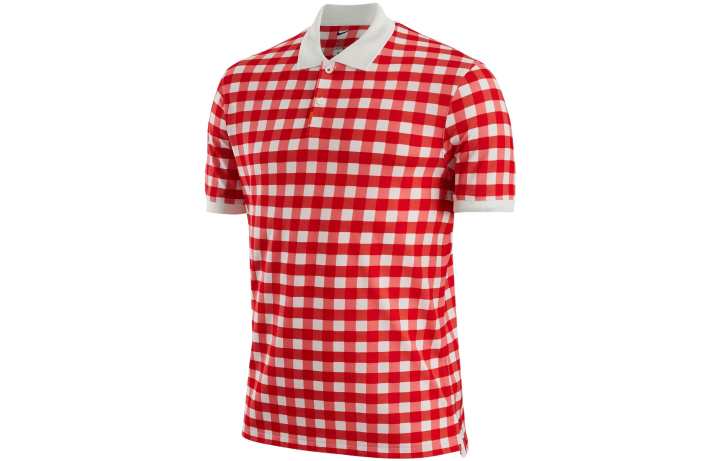Nike Nike Polo Shirts Men's Red Polo Collar Moderate Straight Fit