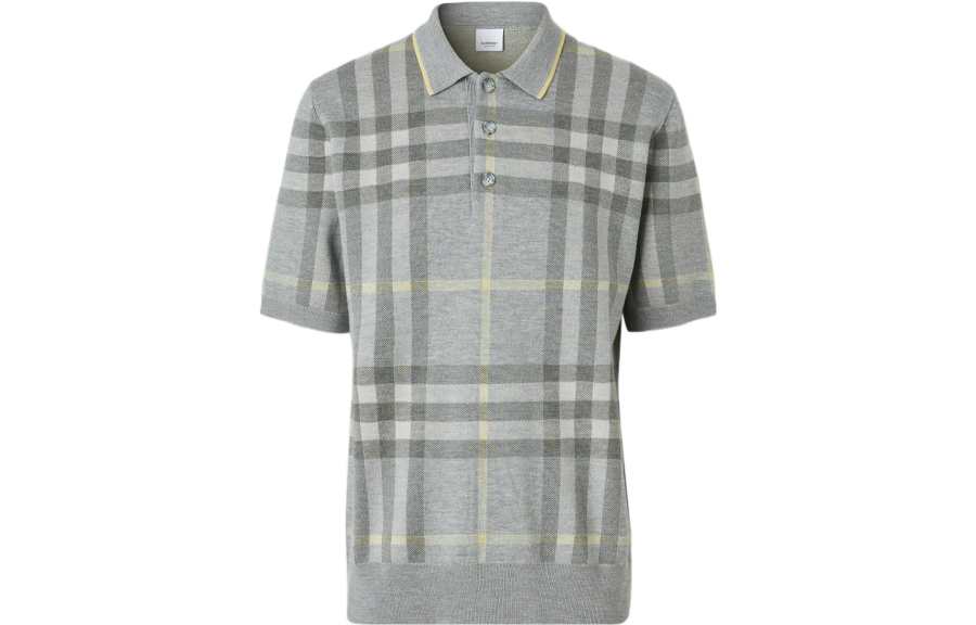 Burberry SS22 Polo Shirt Men's Light Gray