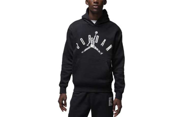 Jordan Jordan Flight Sweatshirts Men's Black Hooded Moderate Regular