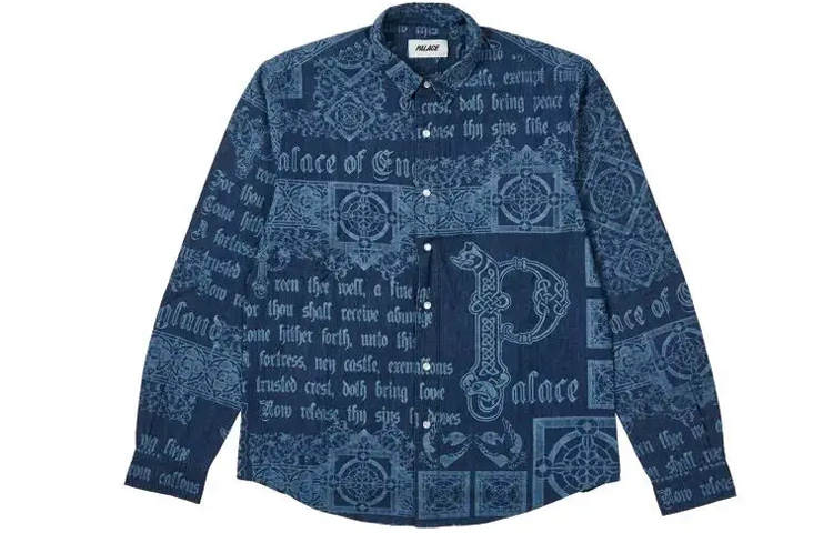 PALACE PALACE Shirts Unisex Blue Lapel Moderate