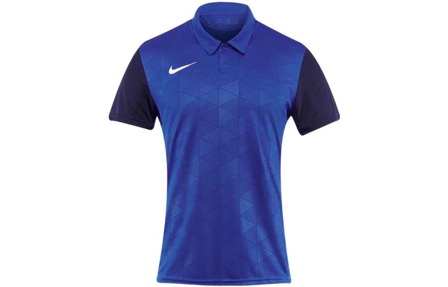 Nike Nike Polo Shirts Men's Blue Polo Collar Moderate Straight Fit