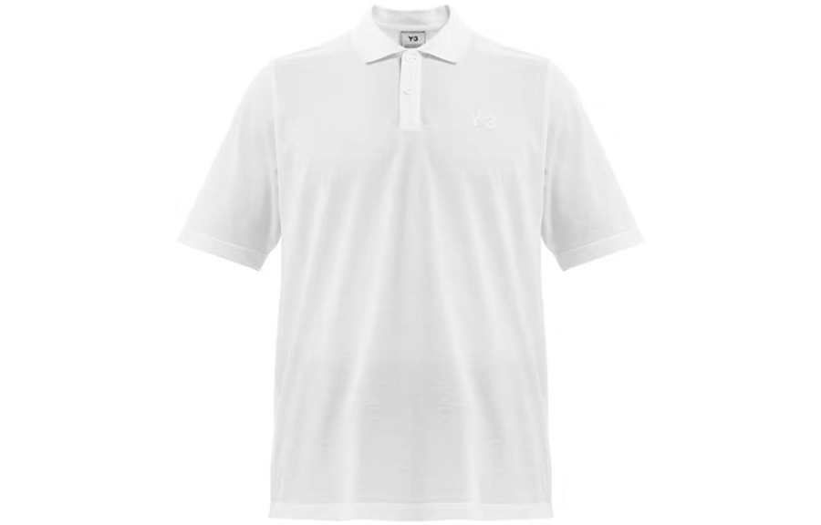 Y-3 Y 3 Polo Shirts Men's White Polo Collar Moderate Other