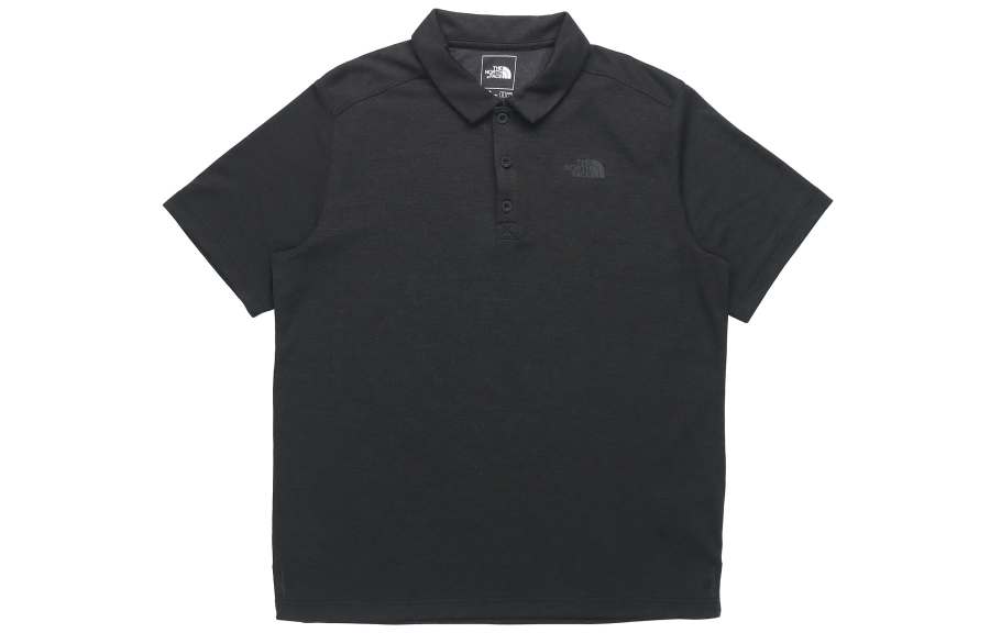 THE NORTH FACE Polo Shirts Men's Black Polo Collar Moderate Straight Fit