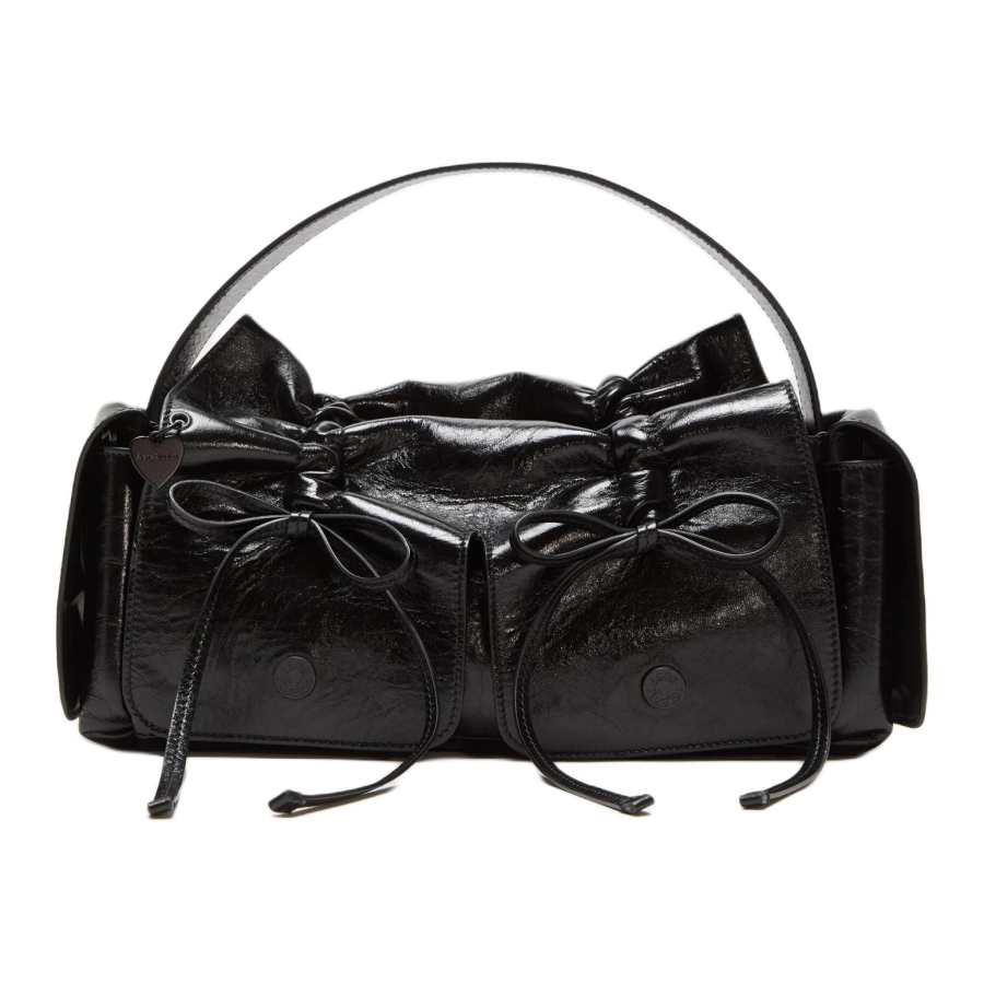 Acne Studios Acne Studios Bright Finish Leather Handbag Regular Women's Black