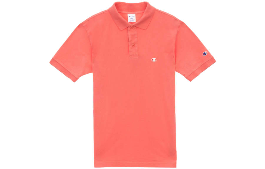 Champion Polo Shirts Unisex Pink Polo Collar Moderate Straight Fit