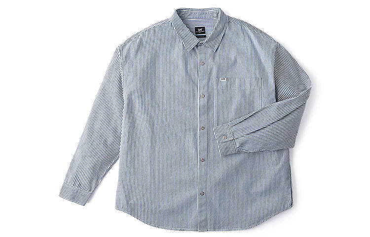 Lee Lee Shirts Men's Light Blue Lapel Moderate Shirt