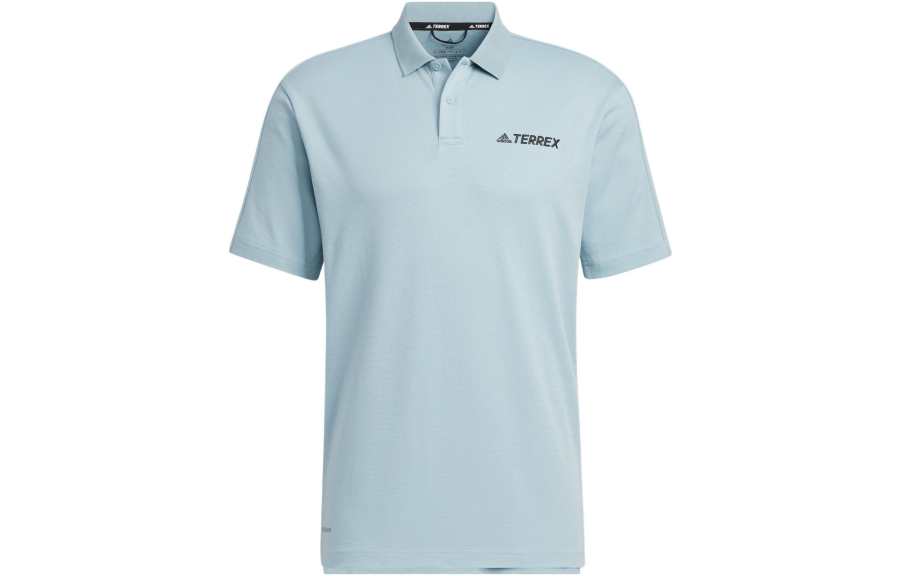 Adidas Adidas Terrex Polo Shirts Men's Light Gray Polo Collar Moderate Straight Fit