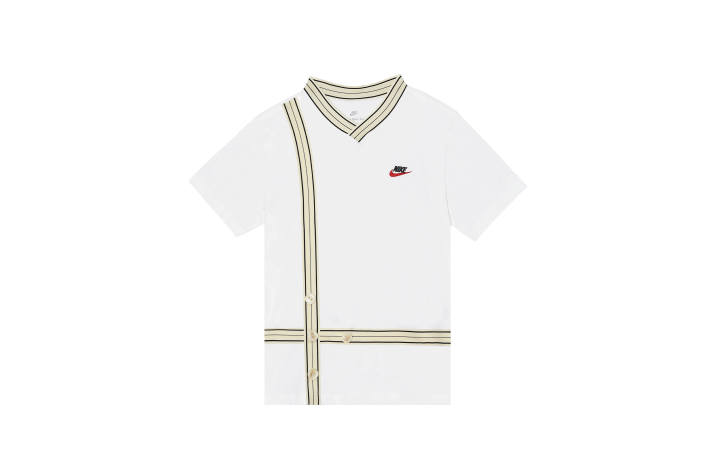 Nike Nike T Shirt Casual Men's White Beige Yellow