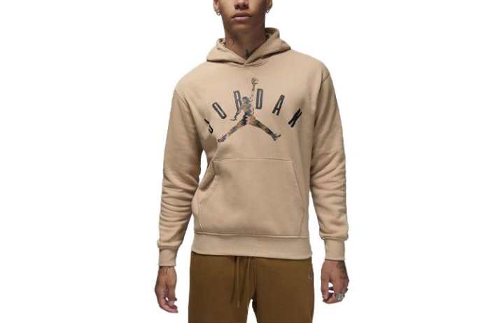 Jordan Jordan MVP Sweatshirts Men's Khaki Hooded Moderate Regular