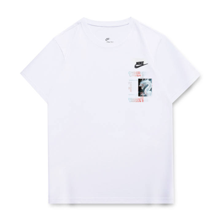 Nike Nike CNY T Shirts Unisex White Crew Neck Moderate Straight Fit
