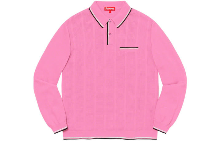 Supreme Supreme Stripe Rib L/S Knit Polo