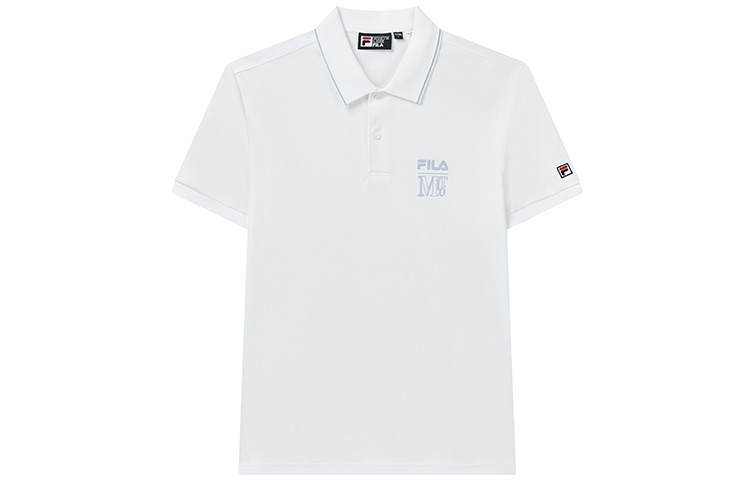 FILA Polo Shirts Men's Standard White Polo Collar Moderate Straight Fit