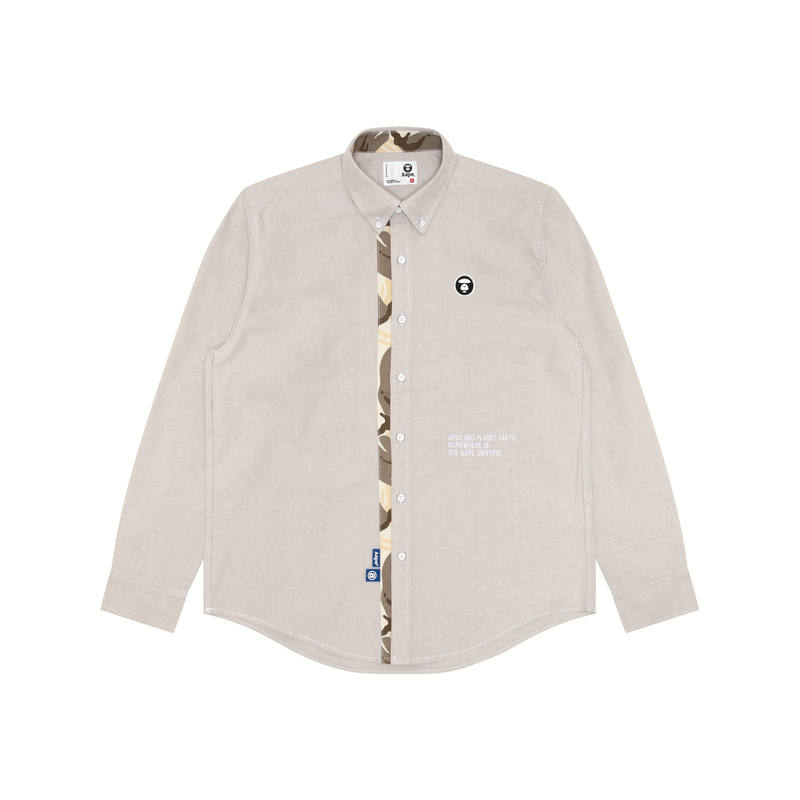 Aape Aape Moonface-embroidered cotton shirt