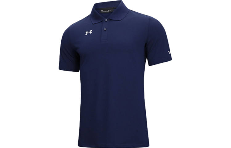 Under Armour Polo Shirts Men's Collegiate Blue Polo Collar Moderate Straight Fit