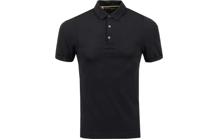 Under Armour Seamless Polo Shirts Men's Black Polo Collar Moderate Straight Fit