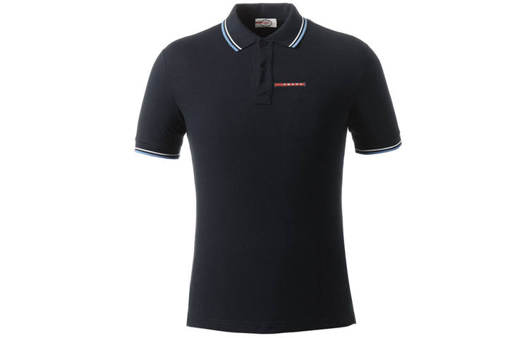 PRADA PRADA Polo Shirt Men's Blue Black