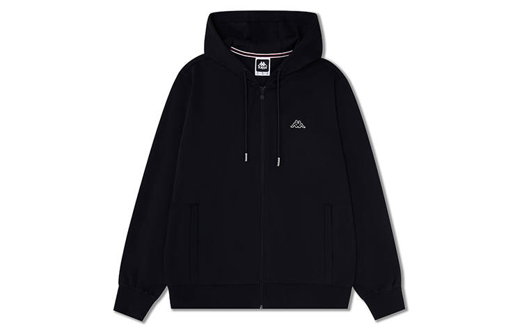 Kappa Sweatshirts Men's Black 990 Hooded Moderate Cardigan