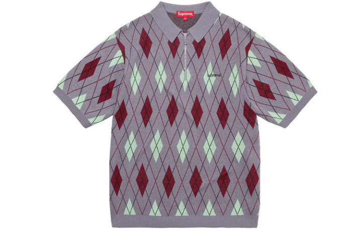 Supreme Supreme Argyle Zip Polo