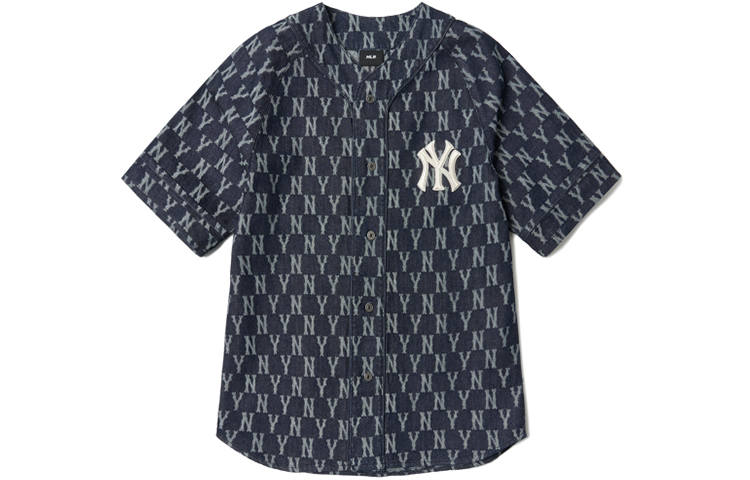 MLB MLB Old Flower Shirts Unisex Dark Blue Crew Neck Moderate
