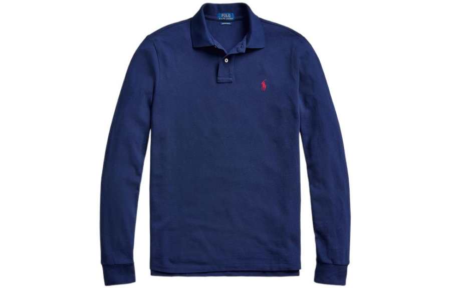 Polo Ralph Lauren FW22 Polo Shirt Custom Slim Fit Men's Marine Blue